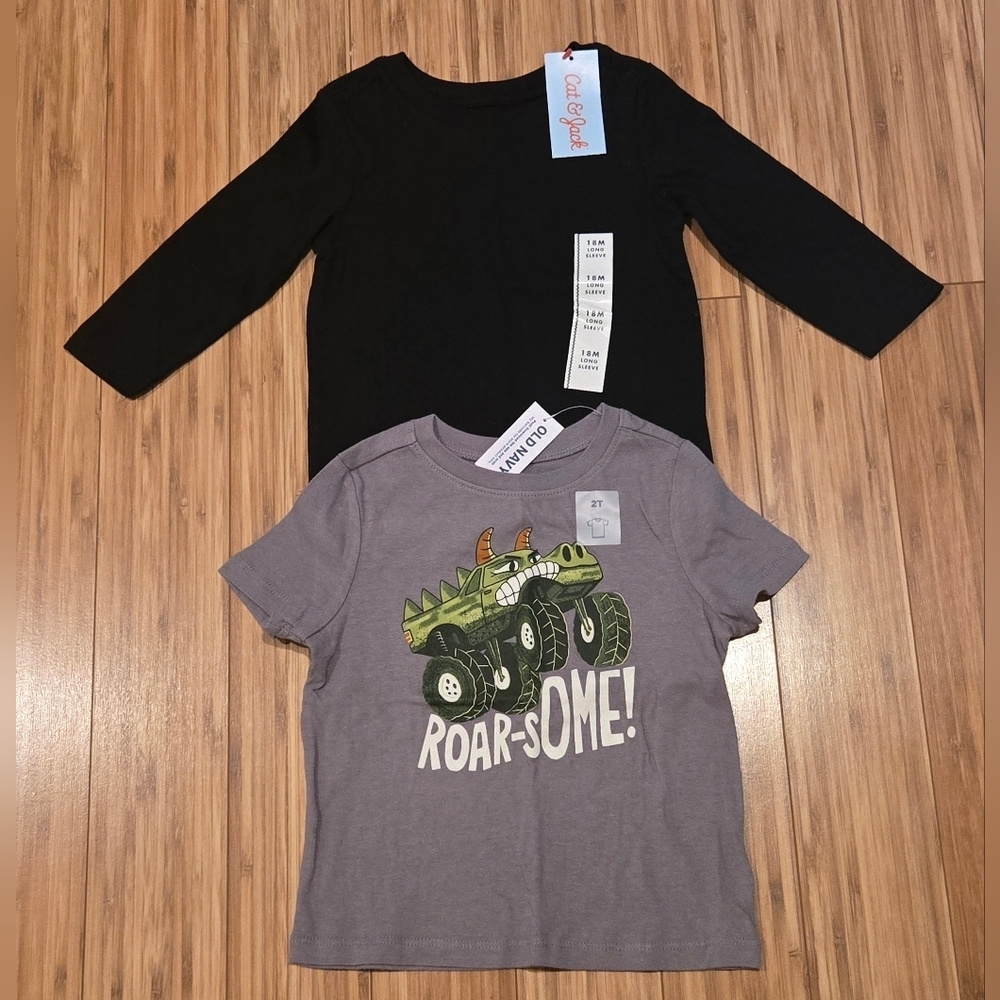 NWT Cat & Jack And Old Navy Roar-some Kids T-Shirt Bundle